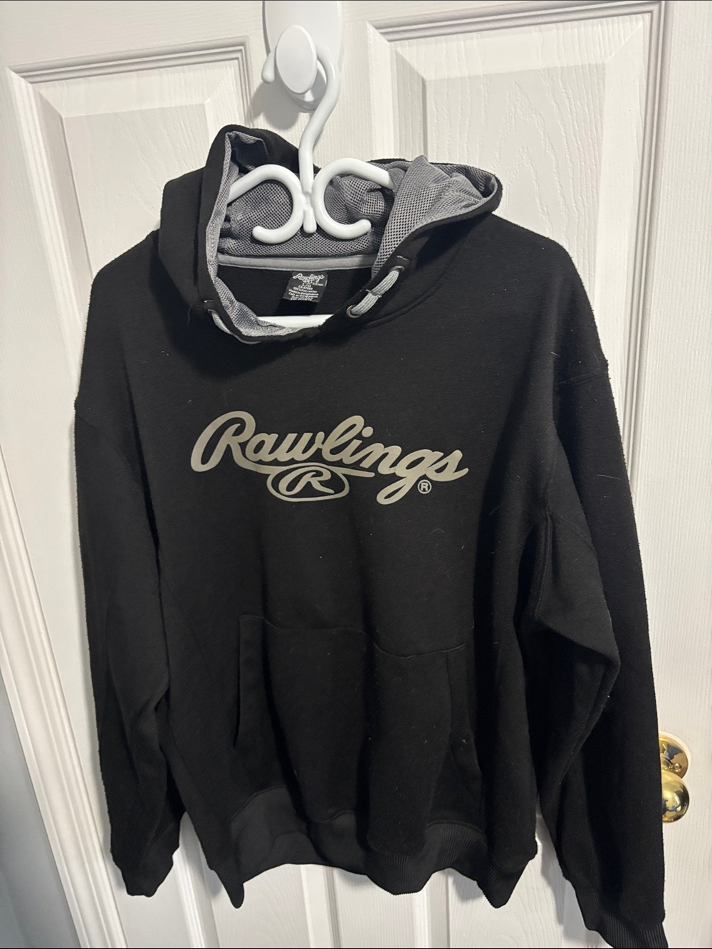 Rawlings Black Crewneck Hoodie with Gray Logo